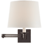 Evans Swing Arm Sconce, a premium Functional light by Visual Comfort & Co. Close - up image of its design.
