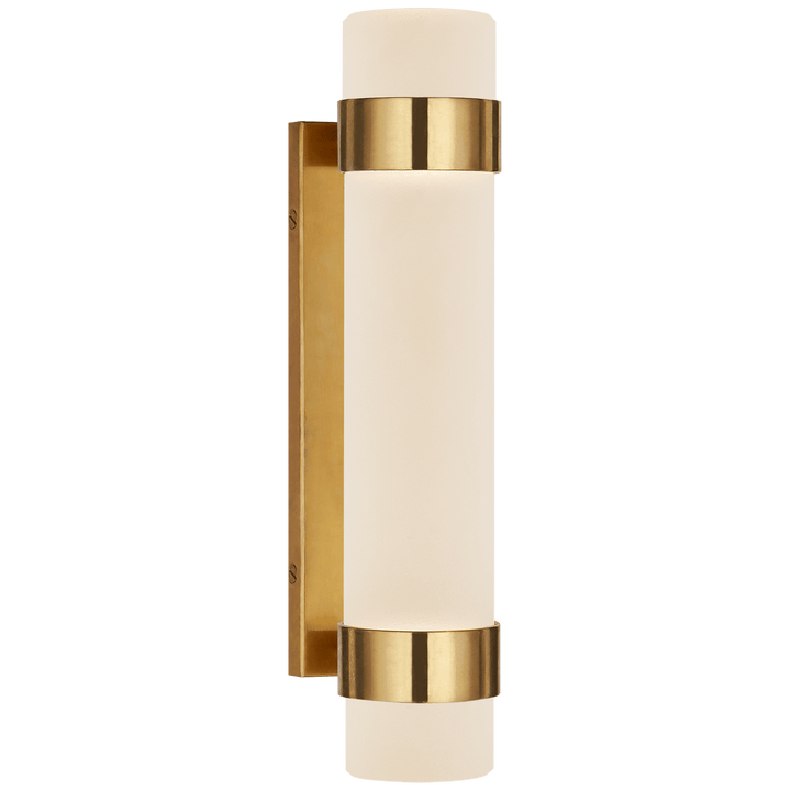 Barton Small Bath Sconce, a premium Bath light by Visual Comfort & Co. Close - up image of its design.