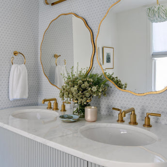 Barton Medium Bath Sconce, a premium Bath light by Visual Comfort & Co. Close - up image of its design.