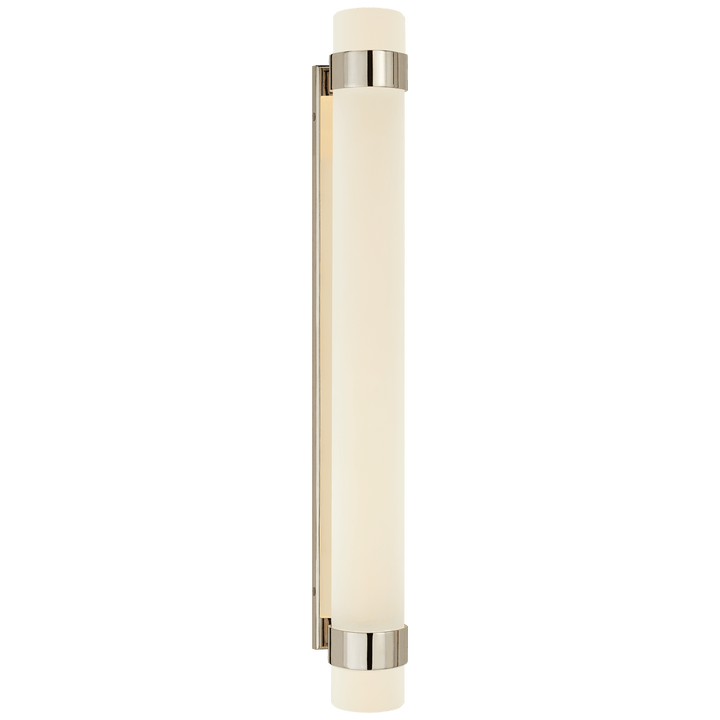 Barton Large Bath Sconce, a premium Bath light by Visual Comfort & Co. Close - up image of its design.