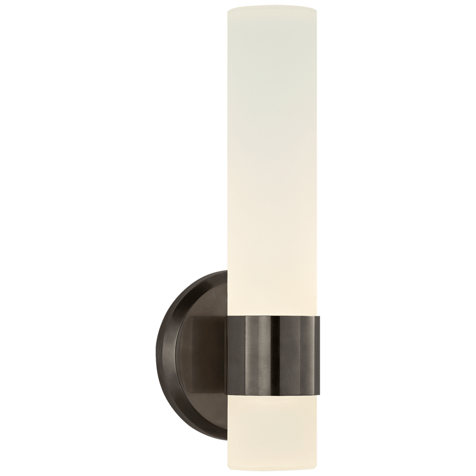 Barton Single Arm Sconce, a premium Bath light by Visual Comfort & Co. Close - up image of its design.