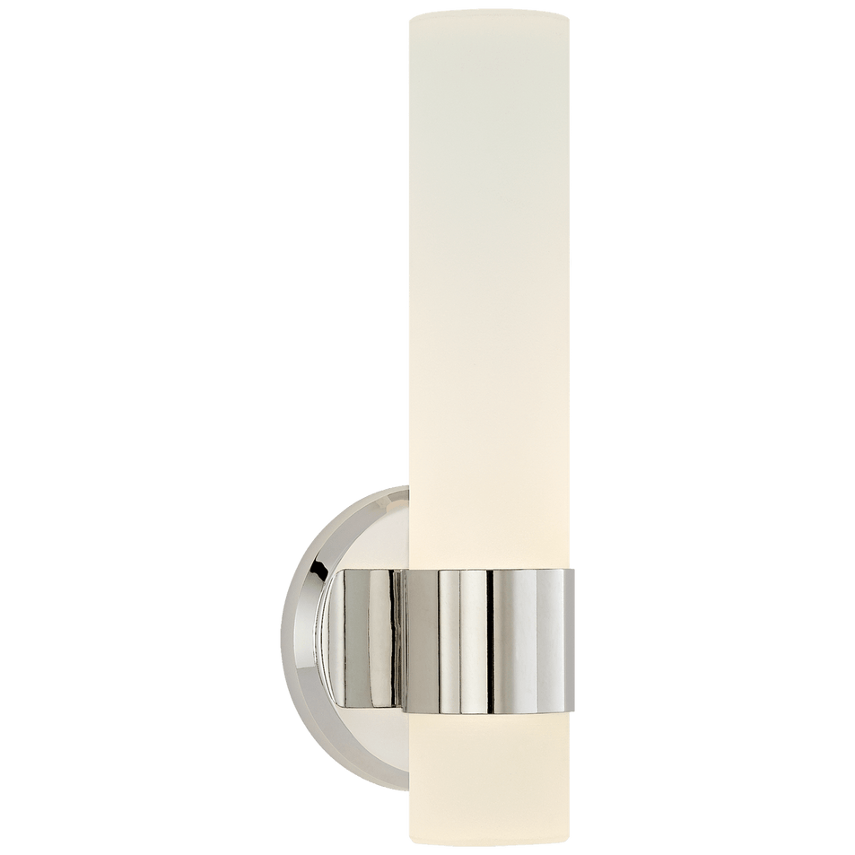 Barton Single Arm Sconce, a premium Bath light by Visual Comfort & Co. Close - up image of its design.