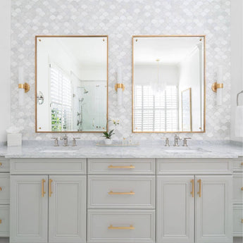 Jones Medium Double Sconce, a premium Bath light by Visual Comfort & Co. Close - up image of its design.