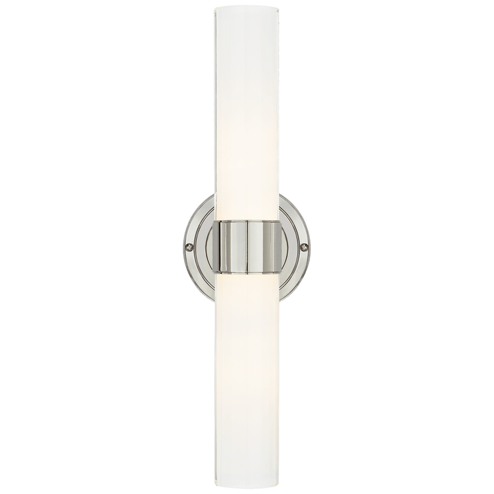 Jones Medium Double Sconce, a premium Bath light by Visual Comfort & Co. Close - up image of its design.