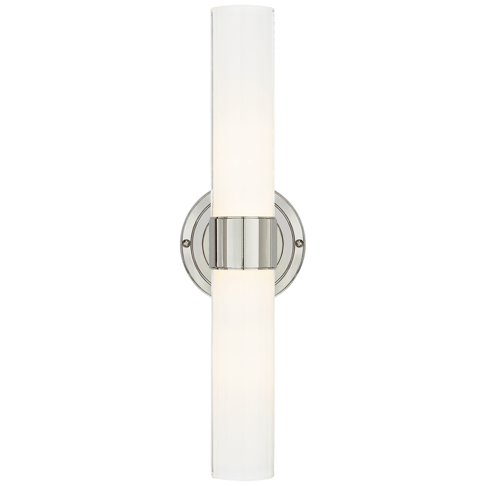 Jones Medium Double Sconce, a premium Bath light by Visual Comfort & Co. Close - up image of its design.