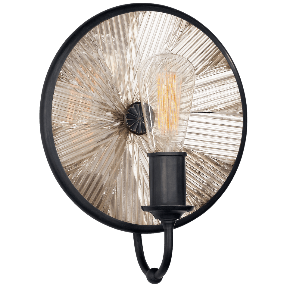 Rivington Small Round Sconce, a premium Decorative light by Visual Comfort & Co. Close - up image of its design.