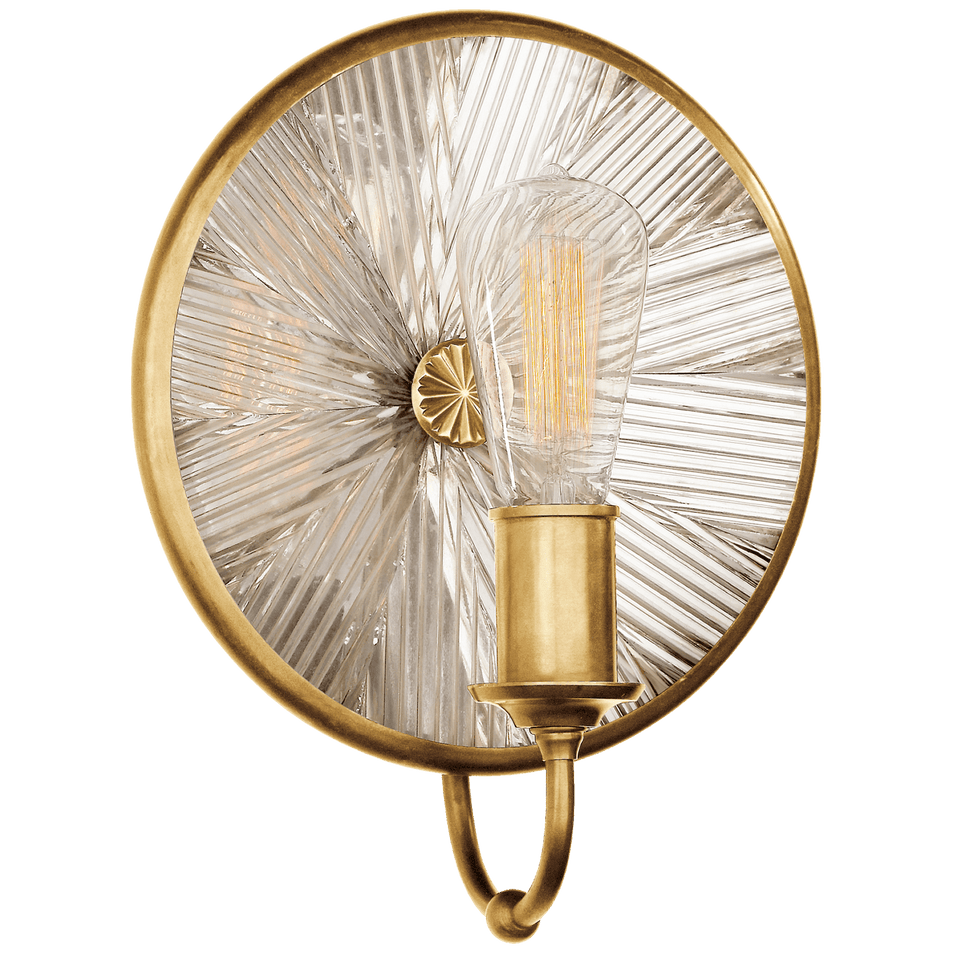 Rivington Small Round Sconce, a premium Decorative light by Visual Comfort & Co. Close - up image of its design.