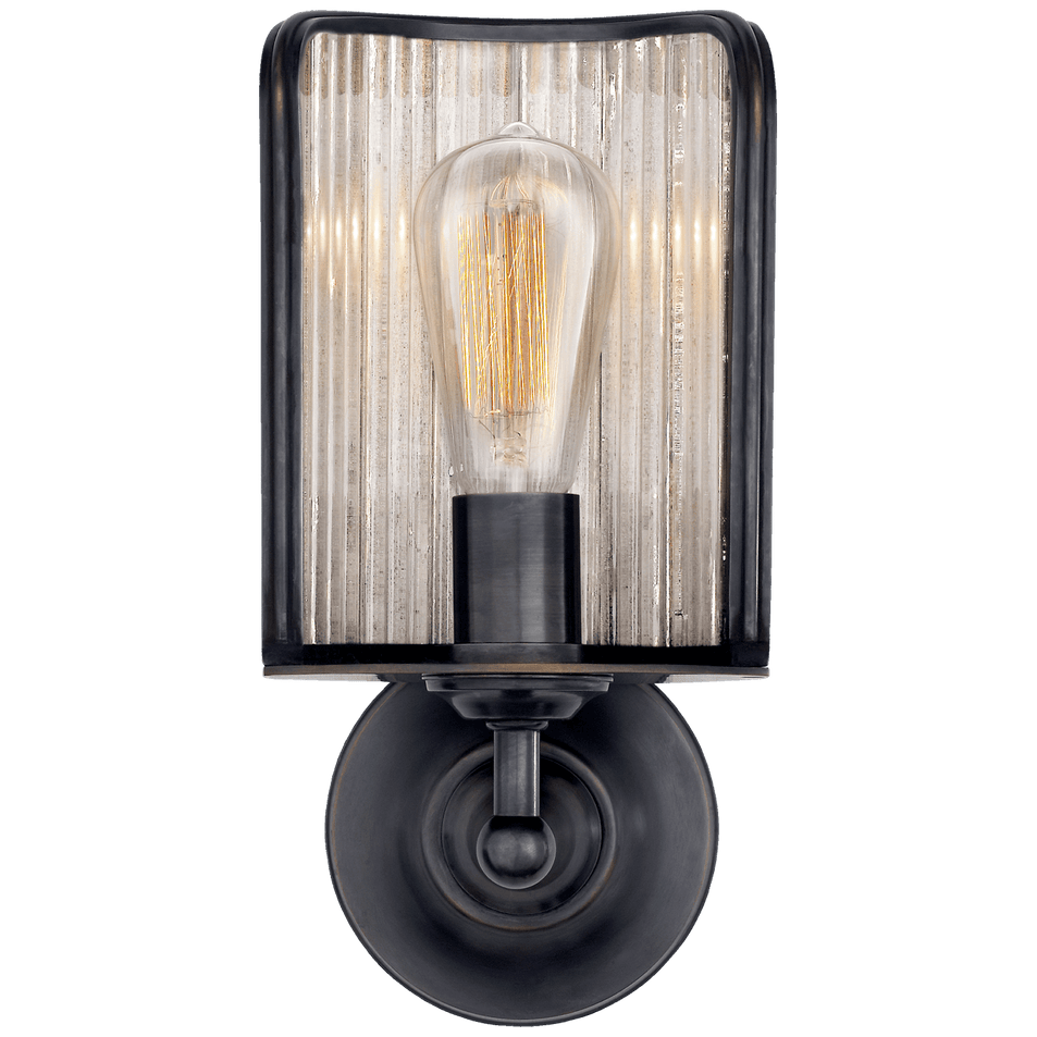 Rivington Shield Sconce, a premium Decorative light by Visual Comfort & Co. Close - up image of its design.