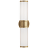Natural Brass / White Glass