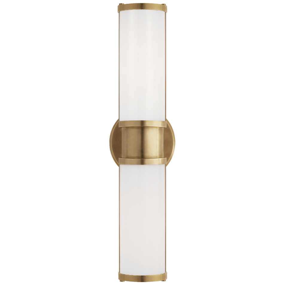 Lichfield Double Sconce, a premium Bath light by Visual Comfort & Co. Close - up image of its design.