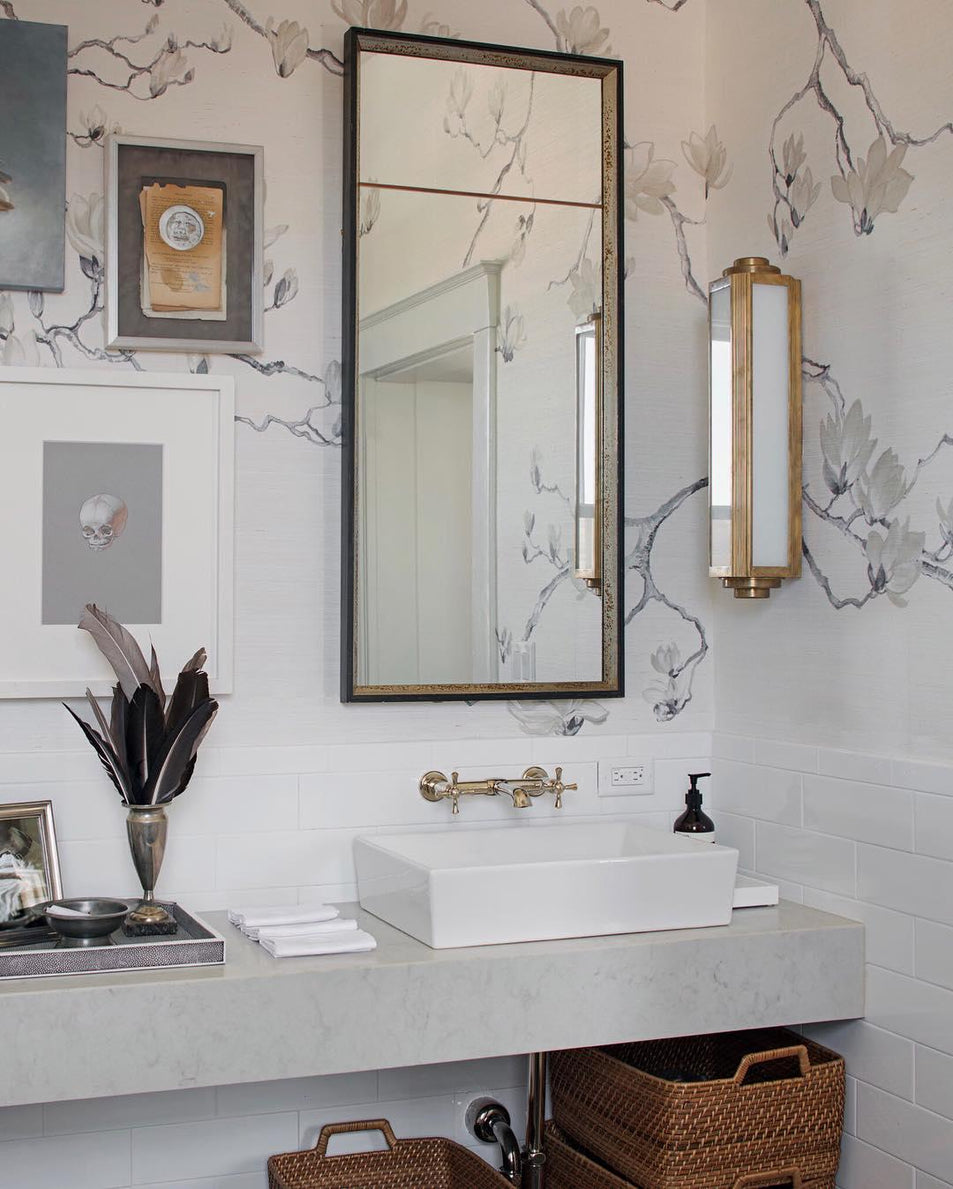 Keating Medium Sconce, a premium Bath light by Visual Comfort & Co. Close - up image of its design.