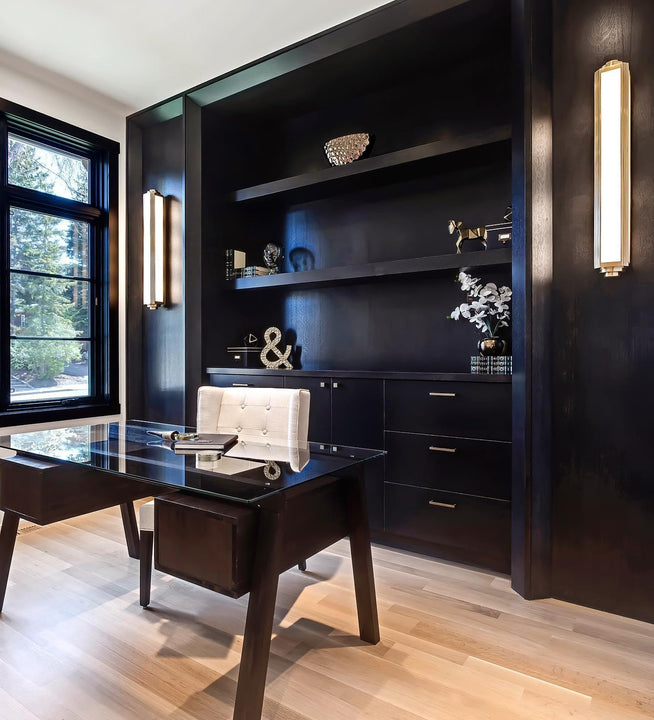 Keating Large Sconce, a premium Bath light by Visual Comfort & Co. Close - up image of its design.