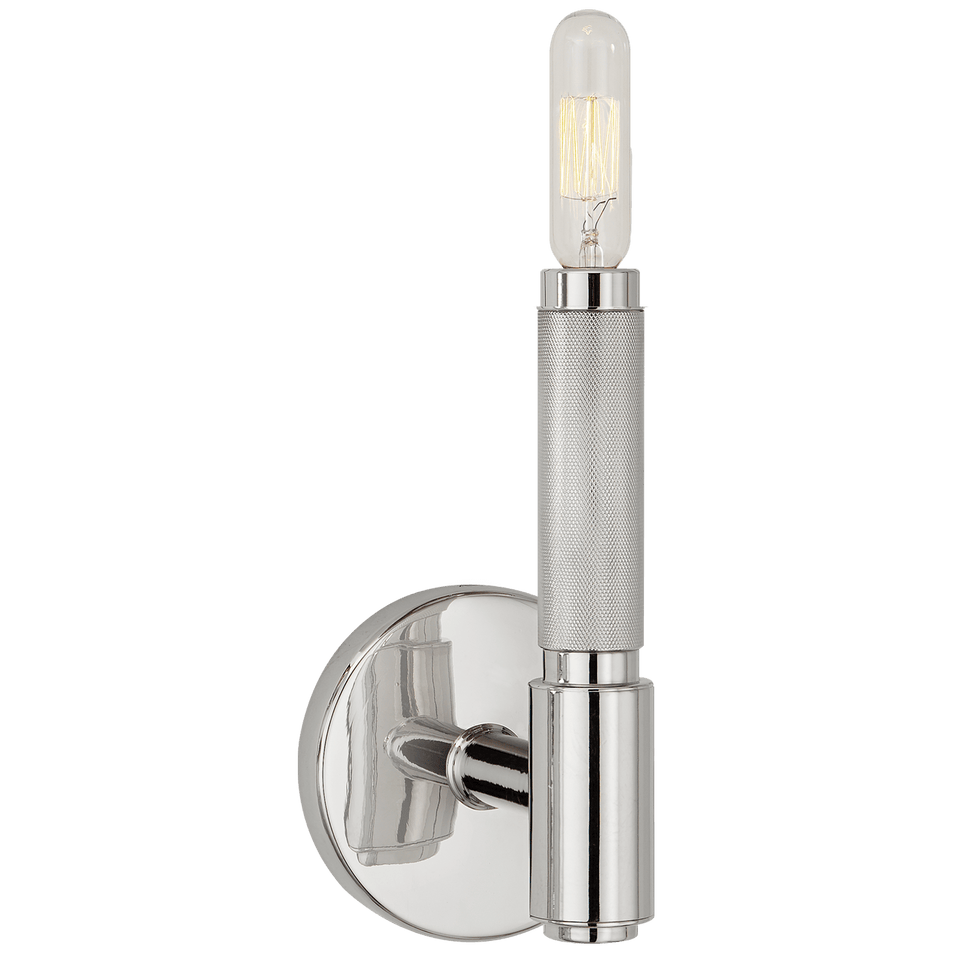 Barrett Small Single Knurled Sconce, a premium Decorative light by Visual Comfort & Co. Close - up image of its design.