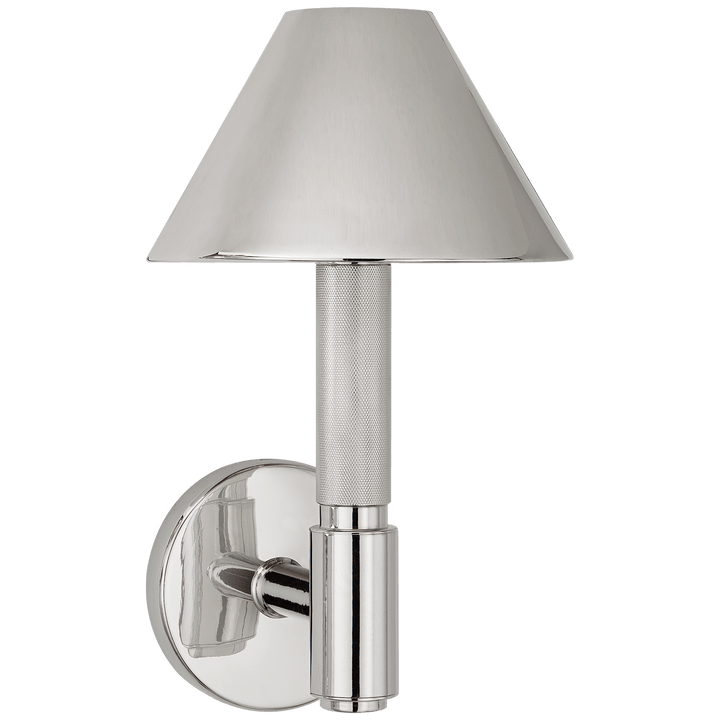 Barrett Small Single Knurled Sconce, a premium Decorative light by Visual Comfort & Co. Close - up image of its design.