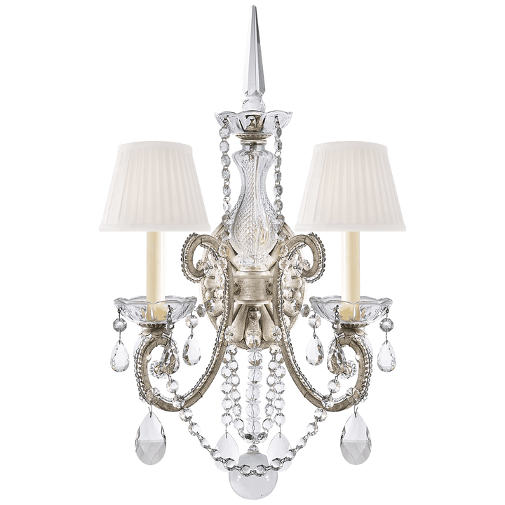 Adrianna Double Sconce, a premium Decorative light by Visual Comfort & Co. Close - up image of its design.