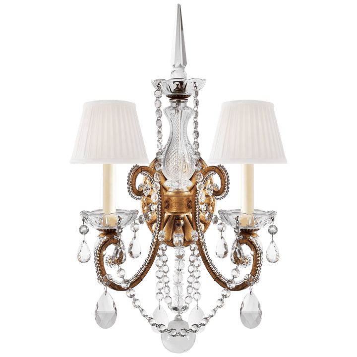 Adrianna Double Sconce, a premium Decorative light by Visual Comfort & Co. Close - up image of its design.