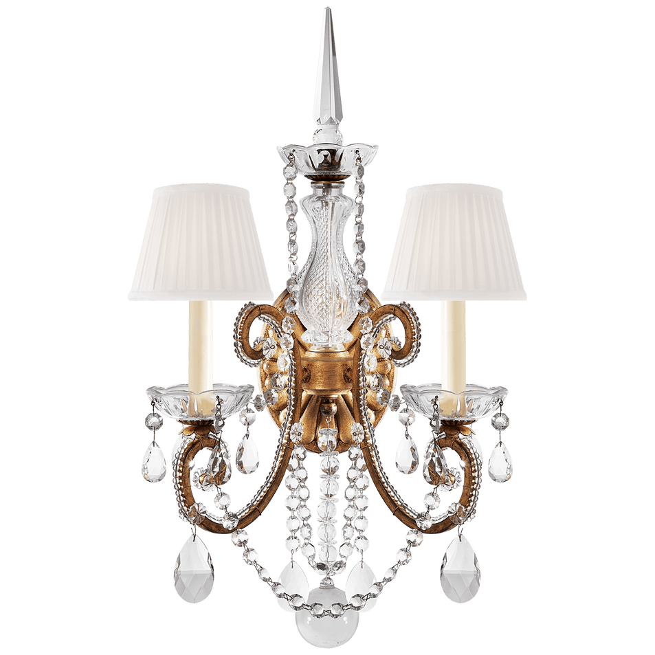 Adrianna Double Sconce, a premium Decorative light by Visual Comfort & Co. Close - up image of its design.