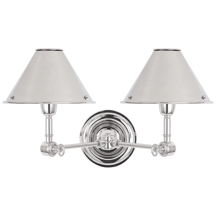 Anette Double Sconce, a premium Functional light by Visual Comfort & Co. Close - up image of its design.