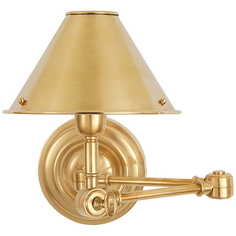 Anette Swing Arm Sconce, a premium Functional light by Visual Comfort & Co. Close - up image of its design.