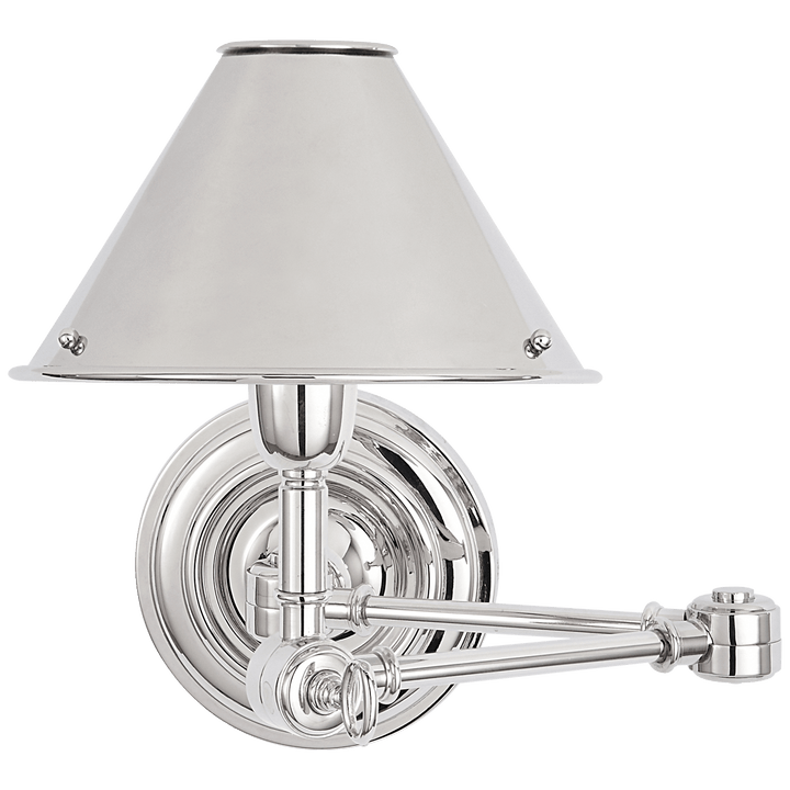 Anette Swing Arm Sconce, a premium Functional light by Visual Comfort & Co. Close - up image of its design.