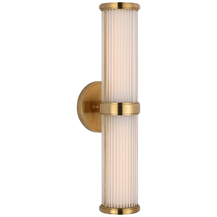 Ranier Double Bath Light, a premium Bath light by Visual Comfort & Co. Close - up image of its design.