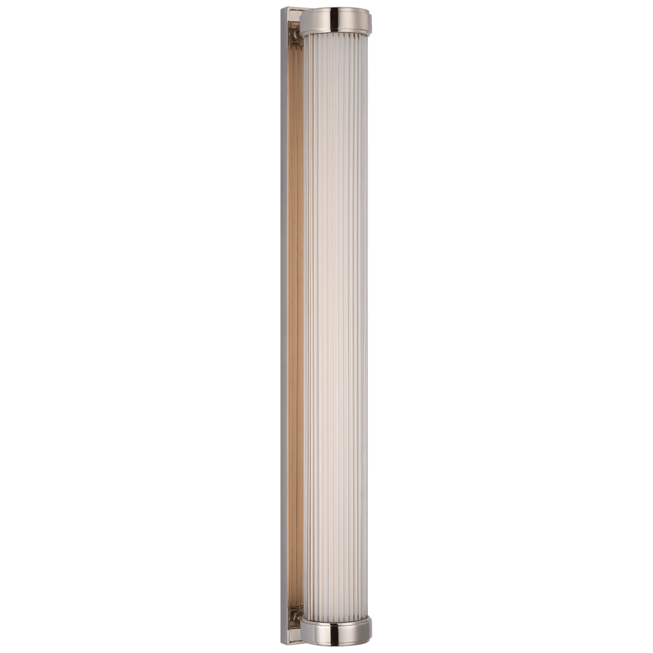 Ranier 30" Linear Bath Light, a premium Bath light by Visual Comfort & Co. Close - up image of its design.