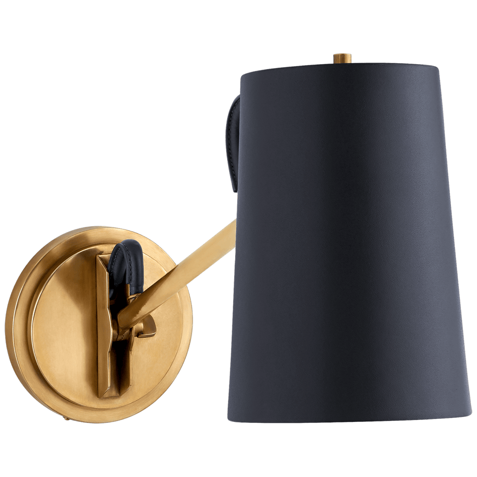 Benton Single Library Sconce, a premium Functional light by Visual Comfort & Co. Close - up image of its design.