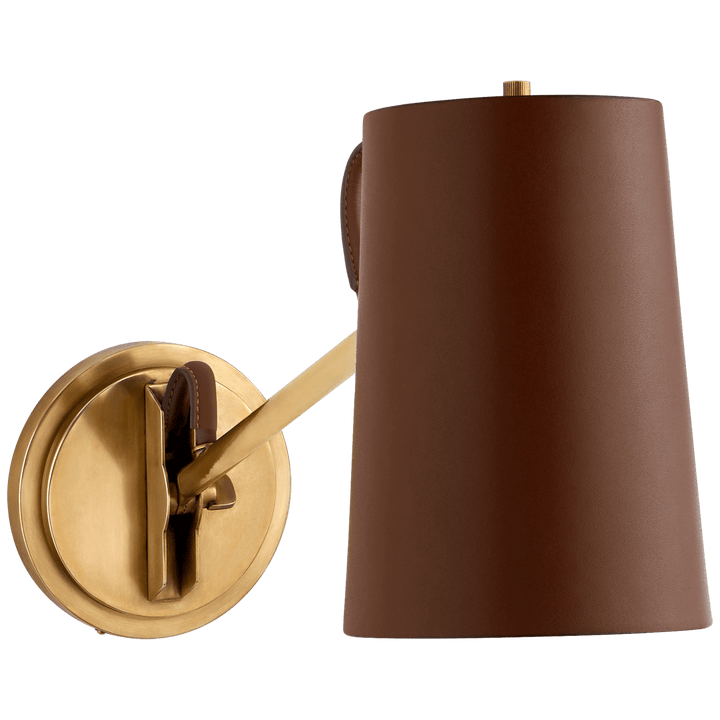 Benton Single Library Sconce, a premium Functional light by Visual Comfort & Co. Close - up image of its design.