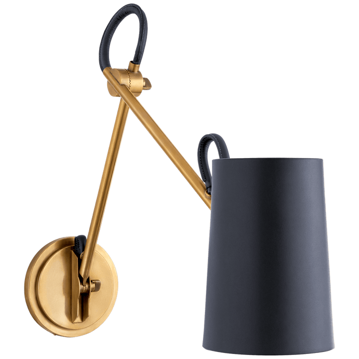 Benton Double Library Sconce, a premium Functional light by Visual Comfort & Co. Close - up image of its design.