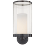 Modern Hurricane Sconce, a premium Bath light by Visual Comfort & Co. Close - up image of its design.
