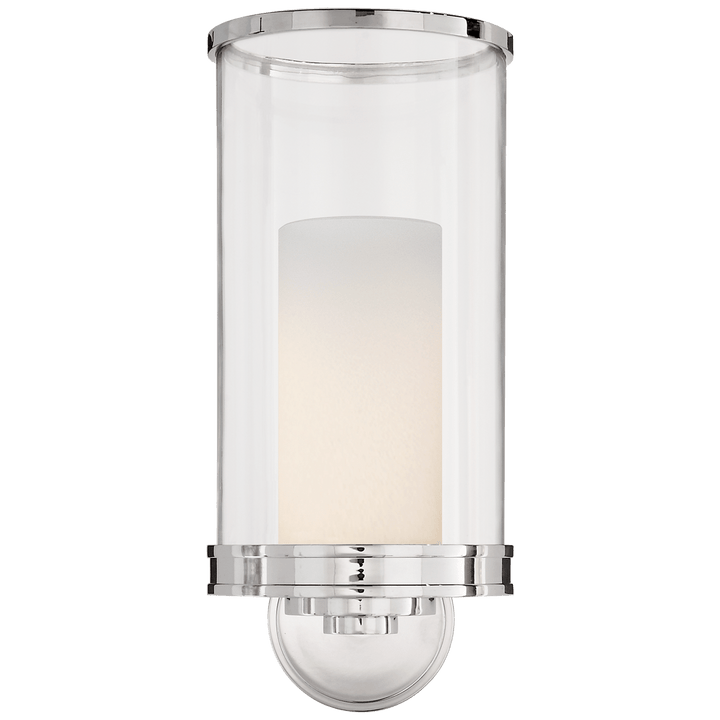 Modern Hurricane Sconce, a premium Bath light by Visual Comfort & Co. Close - up image of its design.