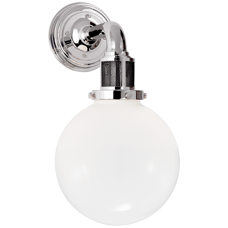 McCarren Single Sconce, a premium Bath light by Visual Comfort & Co. Close - up image of its design.