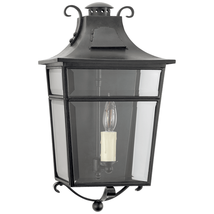 Carrington Small Wall Lantern, a premium Wall light by Visual Comfort & Co. Close - up image of its design.