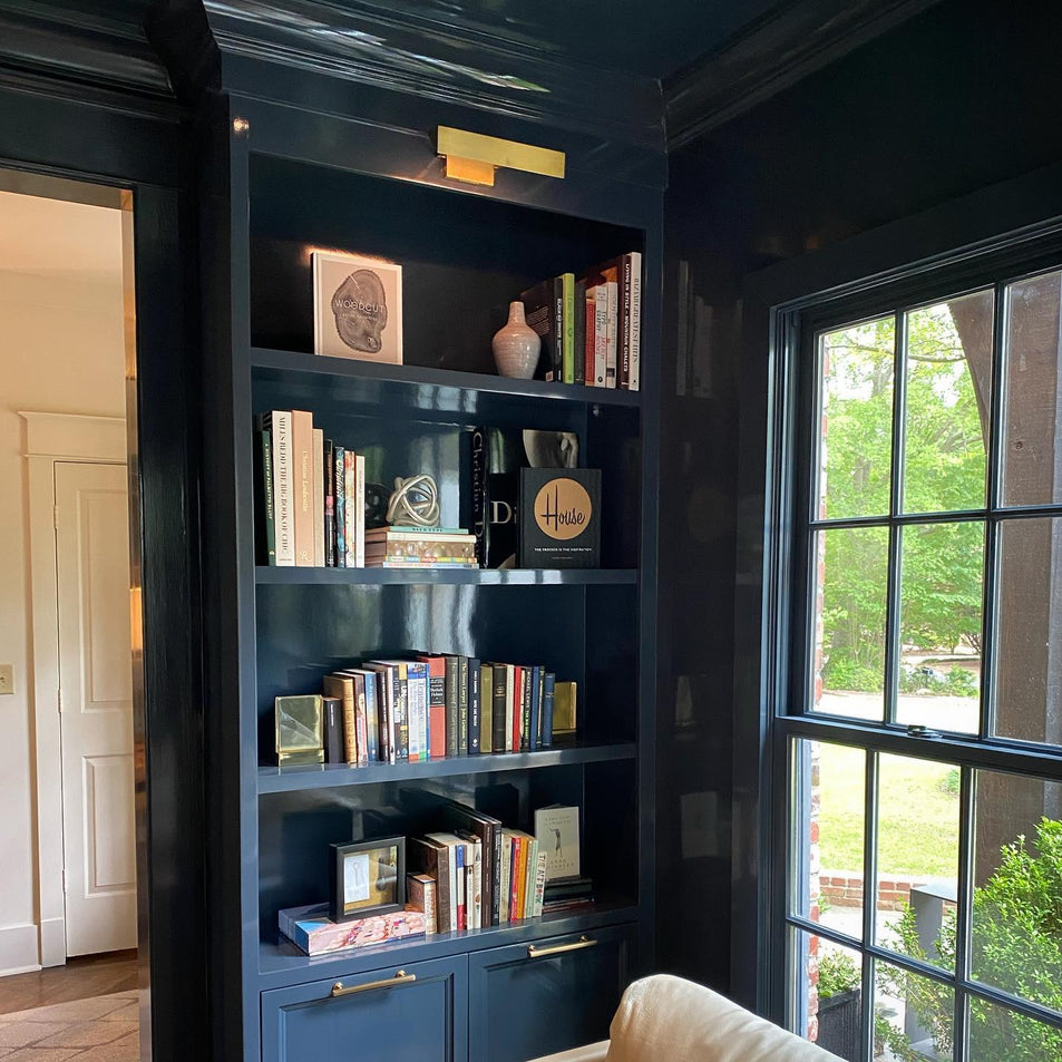 Langham Small Picture Light, a premium Picture light by Visual Comfort & Co. Close - up image of its design.