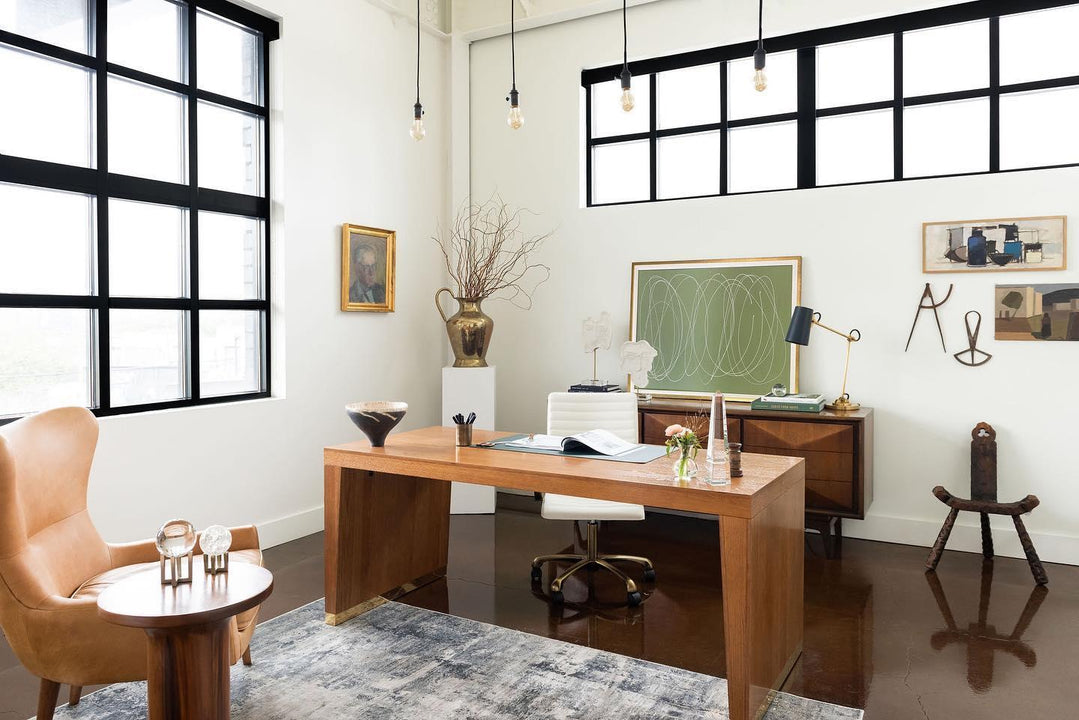 Benton Adjustable Desk Lamp, a premium Functional light by Visual Comfort & Co. Close - up image of its design.