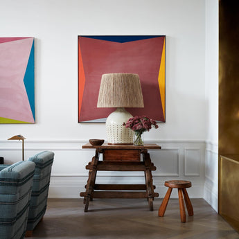 Halifax Large Table Lamp, a premium Decorative light by Visual Comfort & Co. Close - up image of its design.