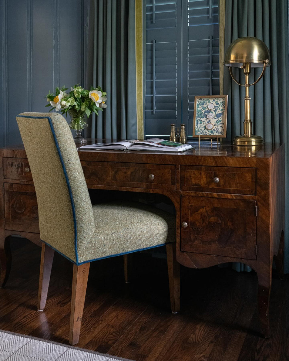 Carthage Mini Lamp, a premium Functional light by Visual Comfort & Co. Close - up image of its design.