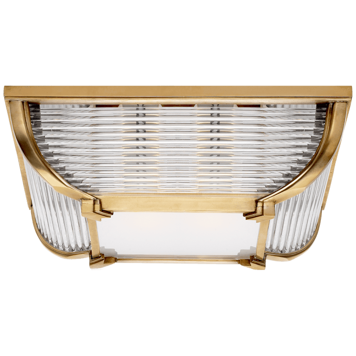 Perry Large Flush Mount, a premium Flush Mount light by Visual Comfort & Co. Close - up image of its design.