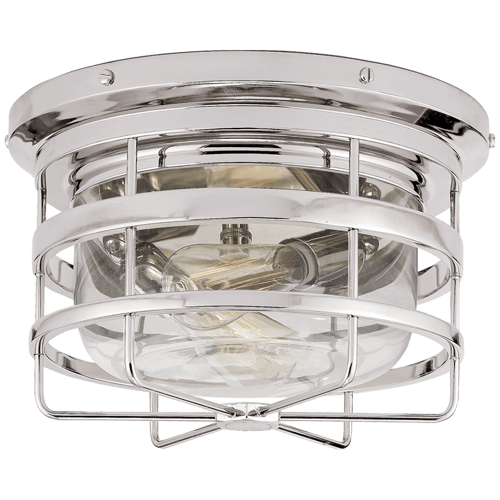 Crosby Flush Mount, a premium Flush Mount light by Visual Comfort & Co. Close - up image of its design.