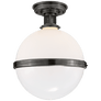 McCarren Large Flush Mount, a premium Flush Mount light by Visual Comfort & Co. Close - up image of its design.