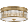 Allen Small Round Flush Mount, a premium Flush Mount light by Visual Comfort & Co. Close - up image of its design.