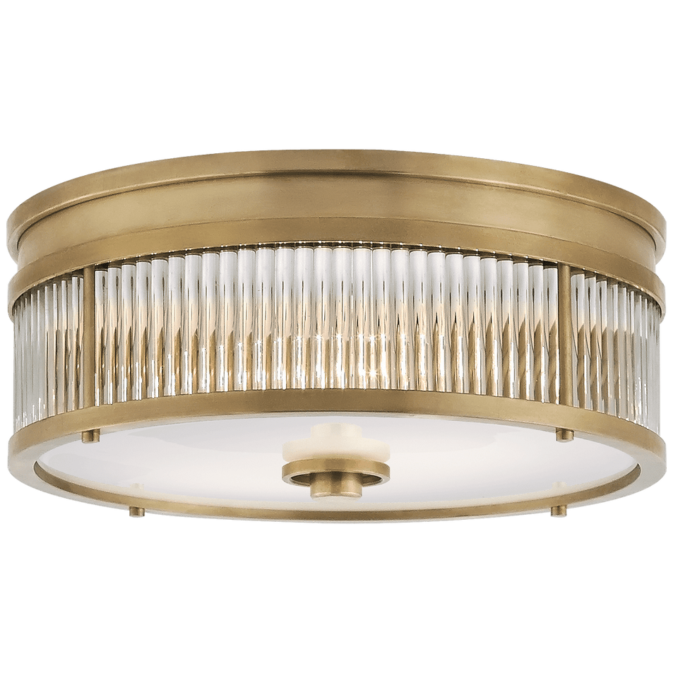 Allen Small Round Flush Mount, a premium Flush Mount light by Visual Comfort & Co. Close - up image of its design.