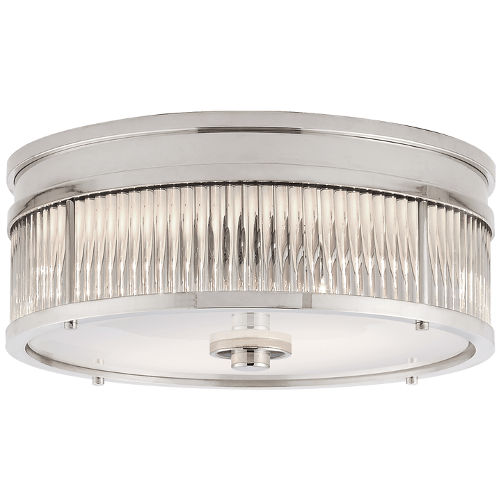 Allen Small Round Flush Mount, a premium Flush Mount light by Visual Comfort & Co. Close - up image of its design.