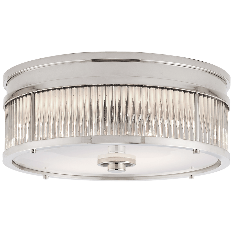 Allen Small Round Flush Mount, a premium Flush Mount light by Visual Comfort & Co. Close - up image of its design.