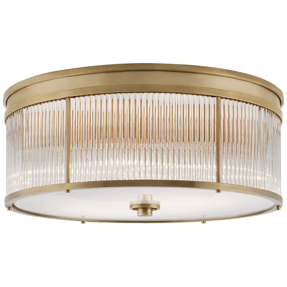 Allen Large Round Flush Mount, a premium Flush Mount light by Visual Comfort & Co. Close - up image of its design.