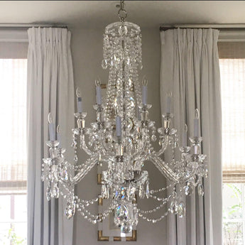Daniela Medium Two - Tier Chandelier, a premium Chandelier light by Visual Comfort & Co. Close - up image of its design.