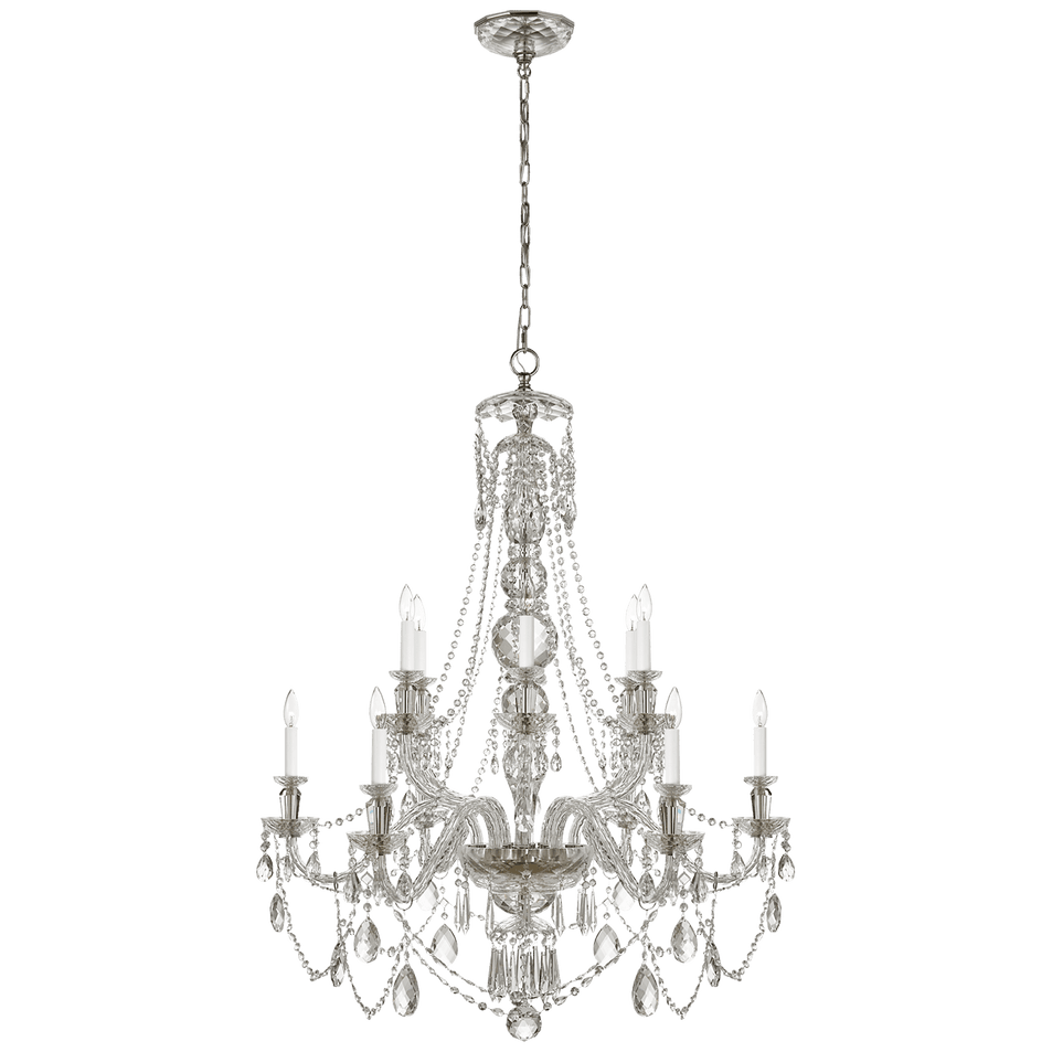 Daniela Medium Two - Tier Chandelier, a premium Chandelier light by Visual Comfort & Co. Close - up image of its design.