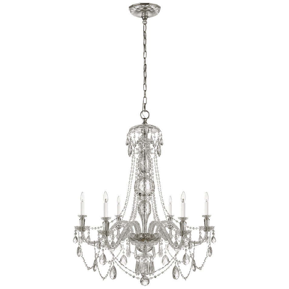 Daniela Wide Chandelier, a premium Chandelier light by Visual Comfort & Co. Close - up image of its design.