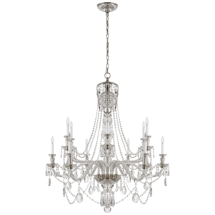 Daniela Two - Tier Chandelier, a premium Chandelier light by Visual Comfort & Co. Close - up image of its design.