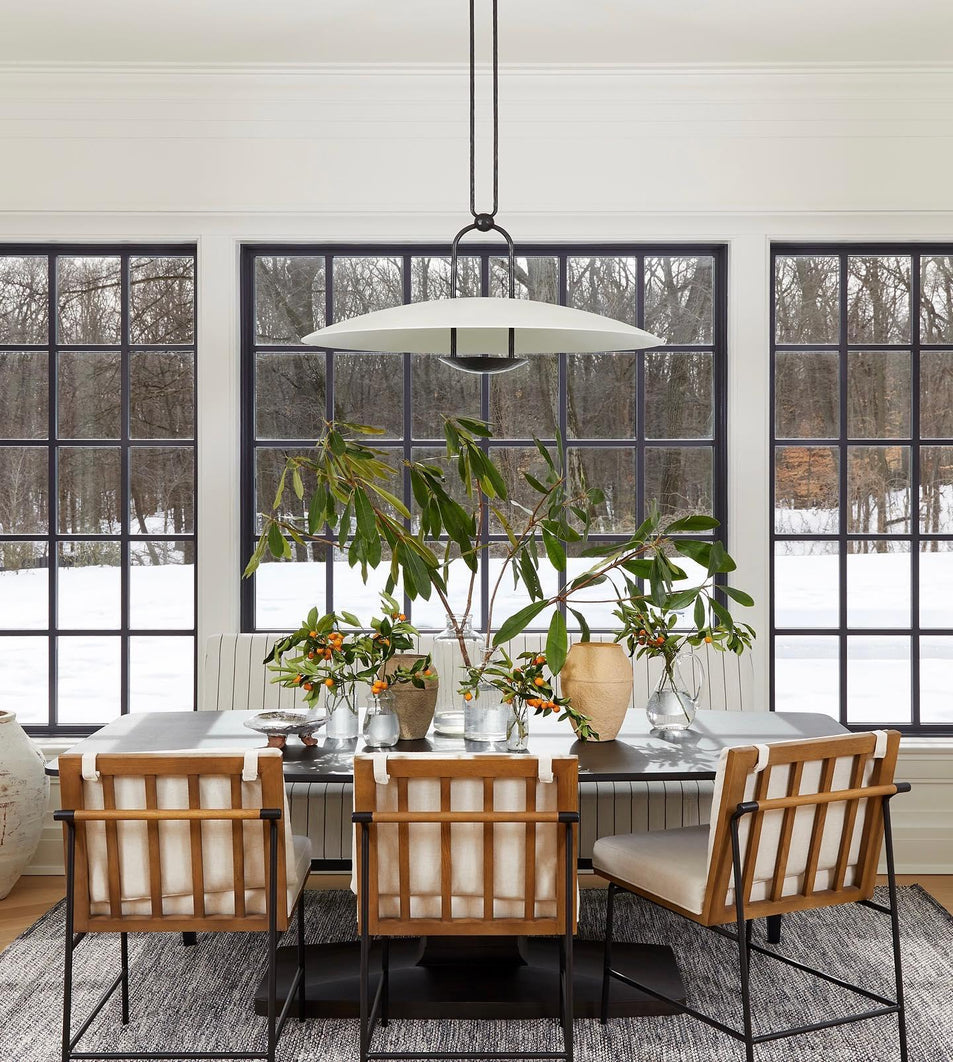 Cara Large Sculpted Pendant, a premium Pendant light by Visual Comfort & Co. Close - up image of its design.